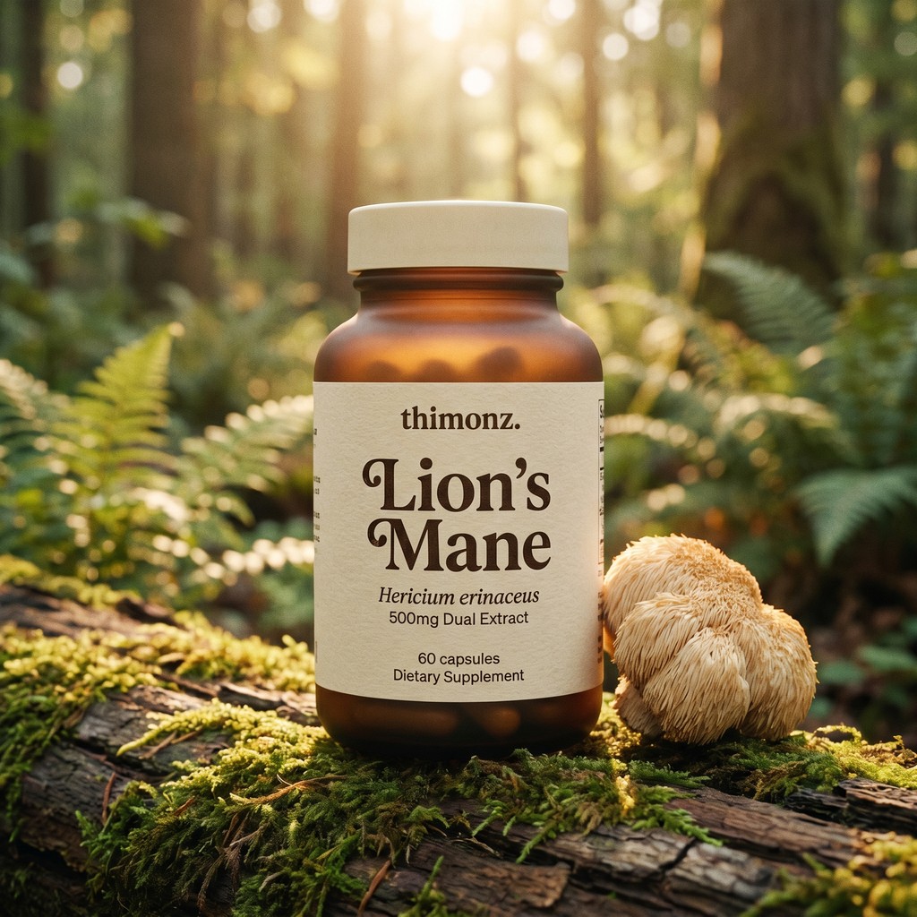 Lion's Mane nootropic capsule bottle