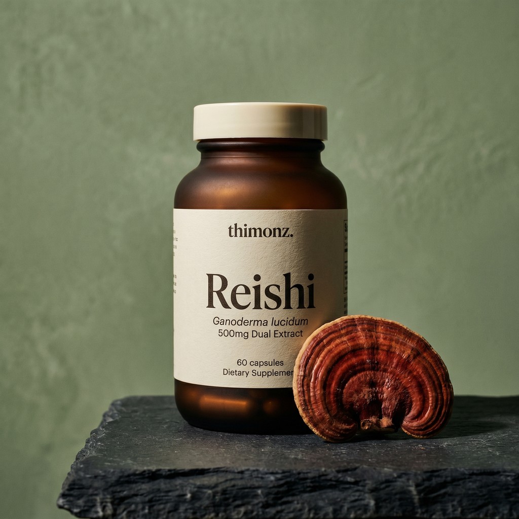 Reishi nootropic capsule bottle